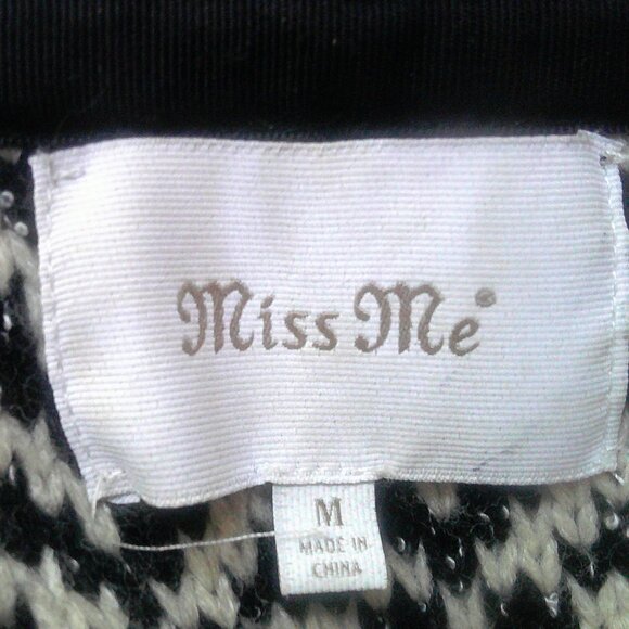 Miss Me Aztec Hooded Pocket Swing Cardigan Sweater Coat M - Picture 8 of 9